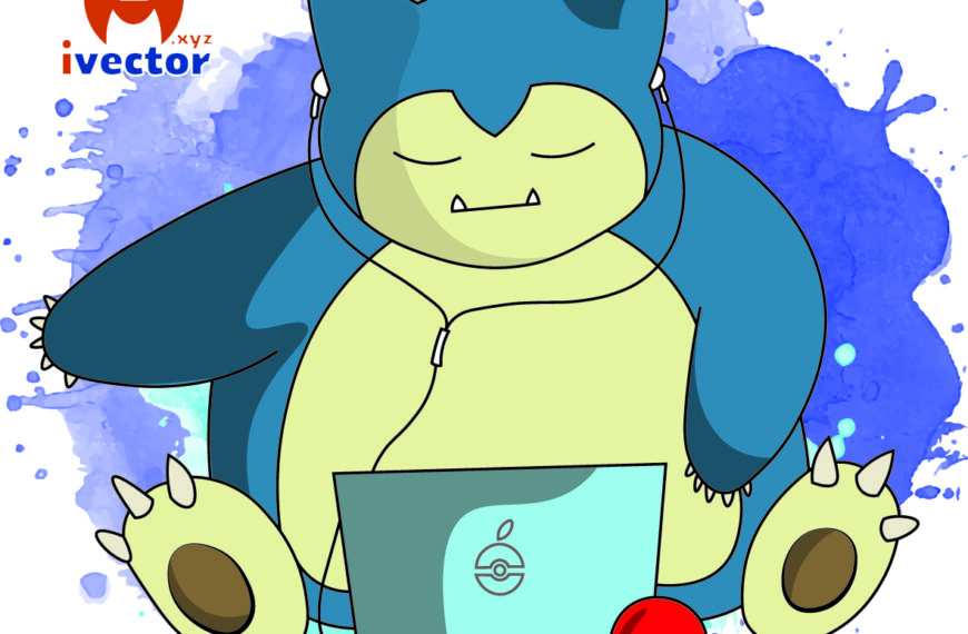Snorlax Pokemon Computadora color Eps PDF
