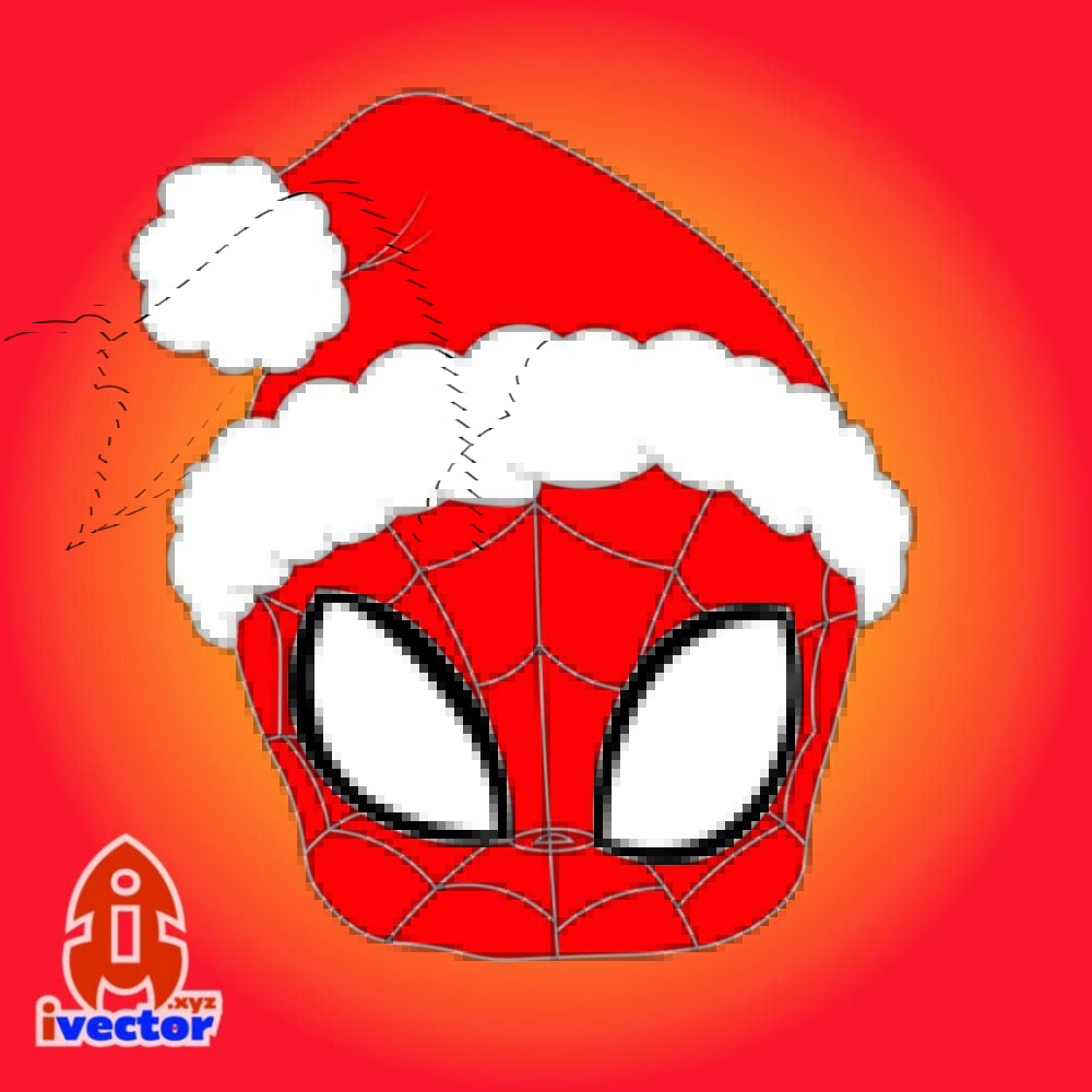 Spiderman navidad vector editable EPS