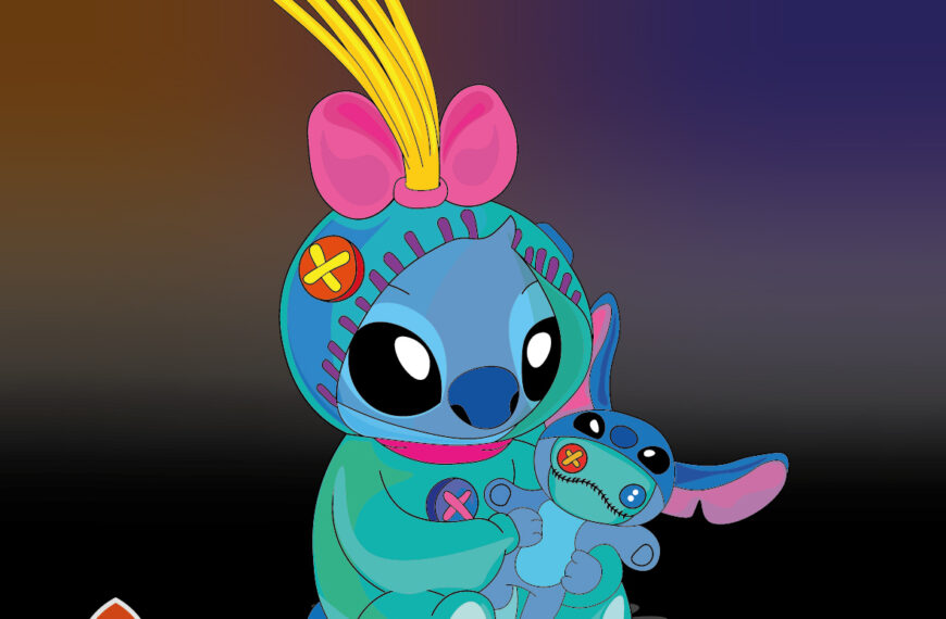 Stitch muñeco disfrazado vector