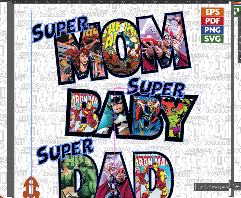 super-mom-dad-son-heores1 Diseño vectorial familiar de superhéroes retro – Ilustración estilo cómic para mamá, papá e hijo