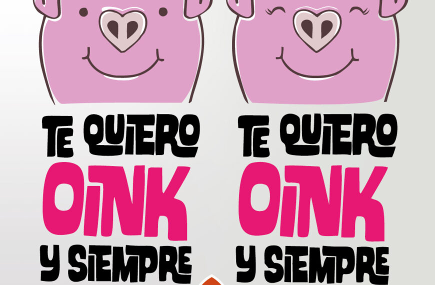 Te quiero oink y Siempre Vector Eps