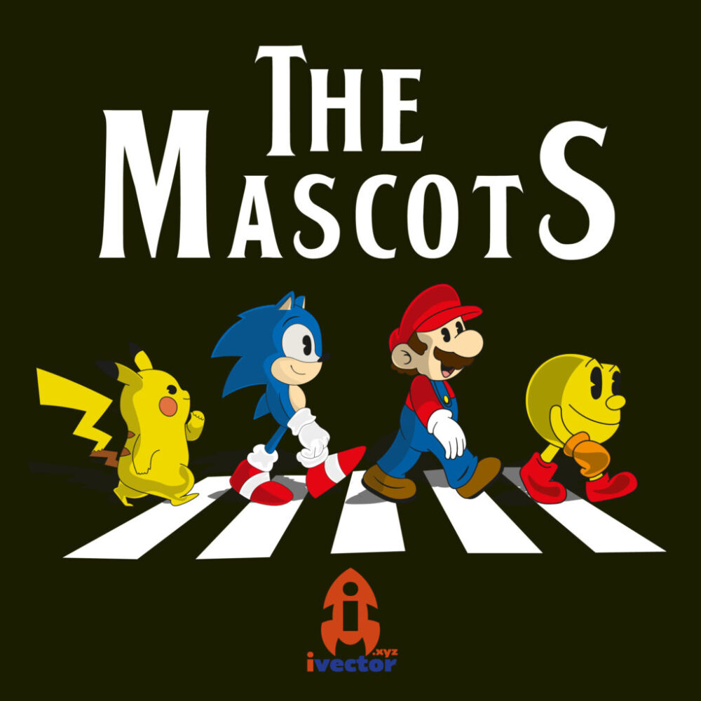 Personajes Nintendo The Beatles Eps Vector