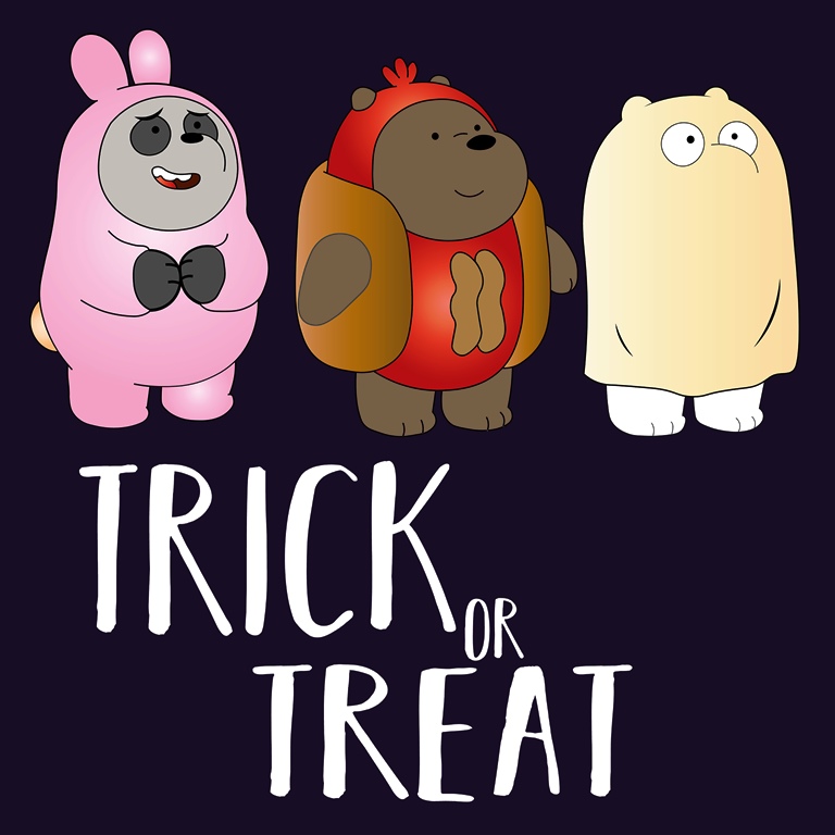 Osos Escandalosos Vectores disfraz Halloween pdf eps