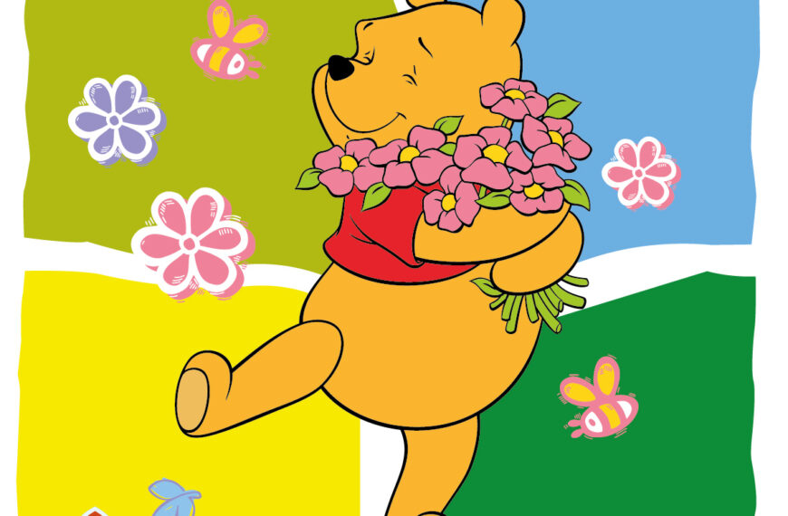 Winnie Pooh Disney Flores Vector