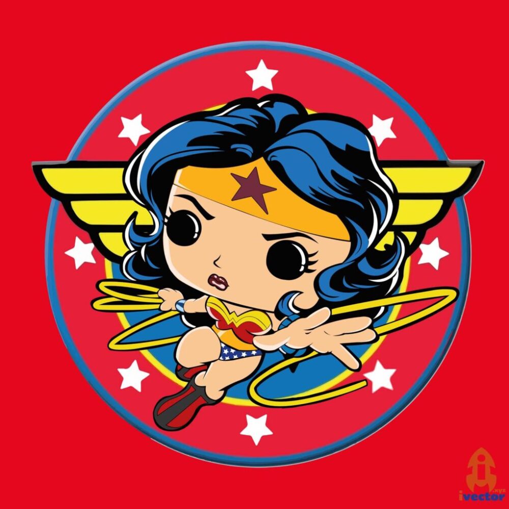 Wonder Woman funko vector