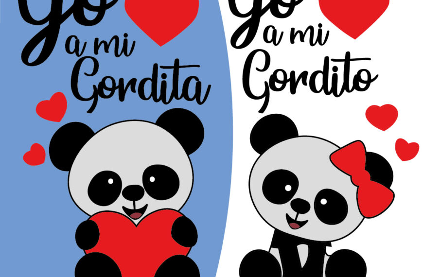 Osos Yo amo a Mi Gordito/a Vector Eps